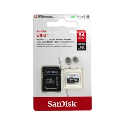 Afbeelding van SanDisk 64GB Ultra microSDXC Klasse 10
