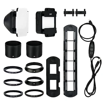Afbeelding van JJC Negatieve Film Scanner 35mm, Adapter met LED Light Set, Ondersteuning voor Dia&#039;s en Films Negatief Kopiëren. Filmscanner Accessoires