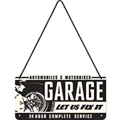 Afbeelding van Nostalgic Art, Best Garage bord om op te hangen, cadeau idee voor auto&#039;s en motorfans, van metaal, decoratief retro design, 10 x 20 cm