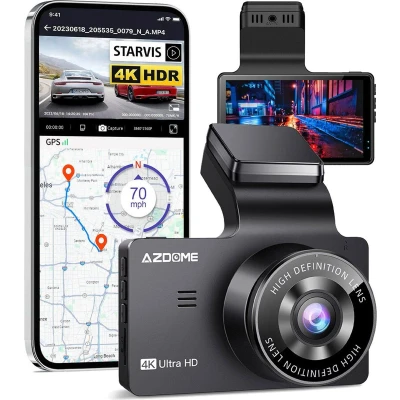 Afbeelding van AZDome Dashcam M63 Pro True 4K 64gb Wifi GPS Auto Video Recorder Zwart
