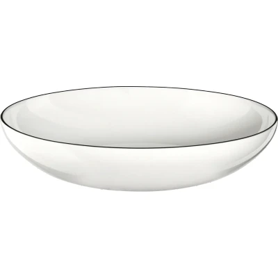 Afbeelding van ASA Selection Diepe Borden A Table Ligne Noire ø 22 cm 4 Stuks