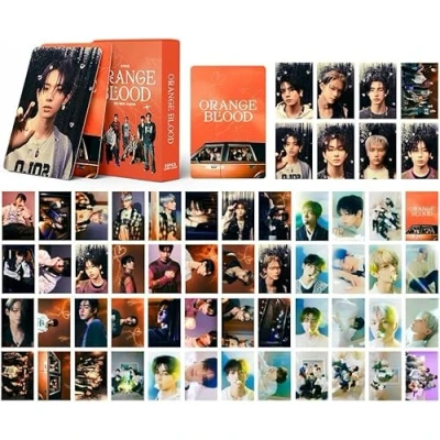 Afbeelding van Kpop ENHYPEN Fotokaarten, 55 stuks, Lomo kaarten, Oranje, BLOOD, album, enhypen, posterkaarten voor fans (B)