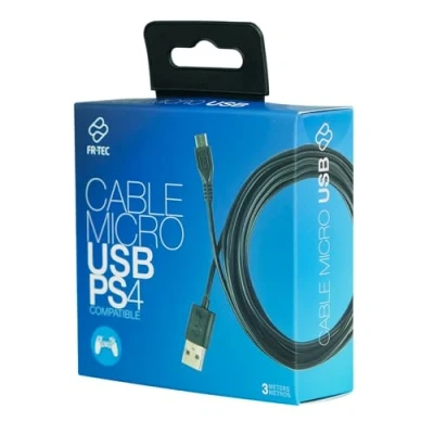 Afbeelding van FRTEC Oplaadkabel voor de controller, compatibel met Playstation 4, Micro USB naar