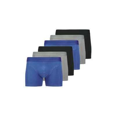 Afbeelding van Jack &amp; Jones Retro 6ER PACK Ordinary Boxerbriefs, Heren, Maat: Small, Schwarz grau blau