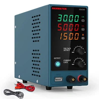 Afbeelding van Laboratoriumvoeding, HANMATEK HM305 0 30 V/0 5 A DC laboratoriumvoeding met 4 cijferige led display