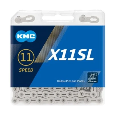 Image de KMC chaine X11SL1/2 11/128 pouce 118 maillons 11V argent