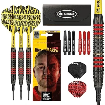Afbeelding van Target Dimitri van den Bergh Brass Soft Tip Dartpijlen Darts