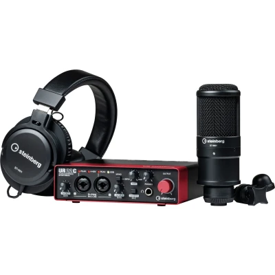 Afbeelding van Steinberg UR22C Recording Pack Red interface with Micro and Headphones USB audio