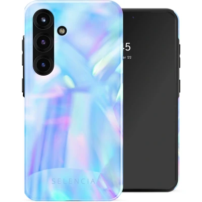 Afbeelding van Selencia Hoesje Geschikt voor Samsung Galaxy S25 Vivid Backcover Holographic Blue Dream