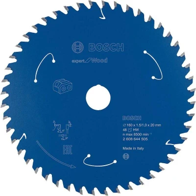 Image de BOSCH 2608644505 lame de scie circulaire E x pert pour bois scies sans fil 160 20 1.5/1 mm, 48T
