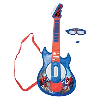 Afbeelding van Spiderman Elektronische Gitaar met licht 3380743087429