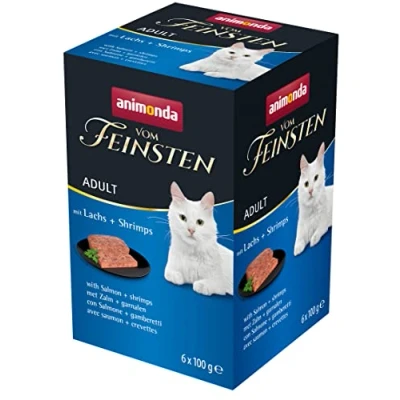 Afbeelding van 6x100g Adult Zalm &amp; Garnalen animonda Vom Feinsten Kattenvoer