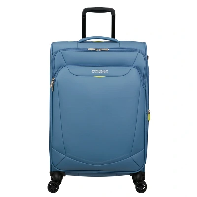 Afbeelding van American Tourister Summerride Spinner M Exp TSA coronet blue Zachte koffer