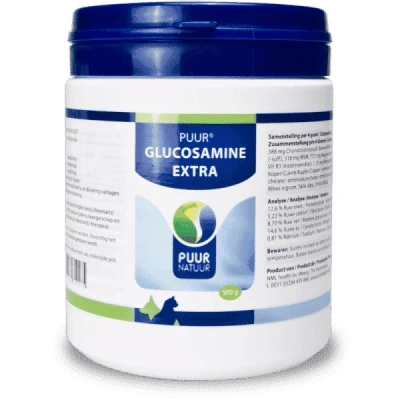 Afbeelding van Puur Natuur Glucosamine Extra (Compleet) Voor Hond En Kat 500 GR