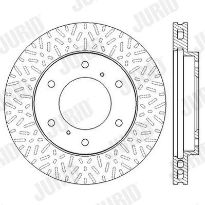 Afbeelding van JURID 562572JC Remschijf 290 26 6 139,7 Geventileerd Gecoat Zonder schroeven MITSUBISHI: PAJERO 3, 4, Shogun Pinin