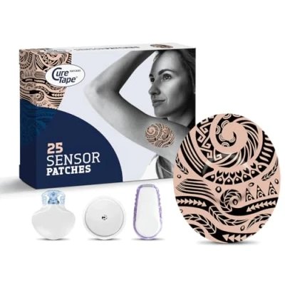 Afbeelding van CureTape Patches ART Tattoo 20 Stuks Sensor Pleisters Freestyle Libre 2 &amp; 3 Dexcom G6 G7 Medtronic Guardian
