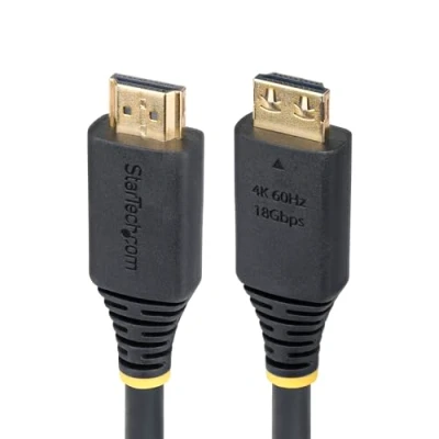 Afbeelding van StarTech.com HDMI2 CABLE GRIP 3F HDMI kabel Type A (Standaard) Zwart
