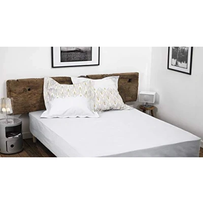 Afbeelding van HOME LINGE PASSION, Hoeslaken, 160 x 200 cm + 35 cm, 100% katoen, 57 draden/cm², wit
