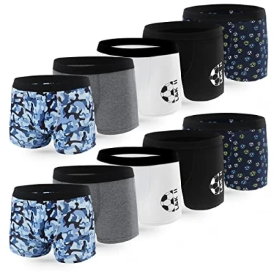 Afbeelding van L&amp;K II 1604 boxershorts voor jongens, katoen, verpakking van 10 stuks, meerkleurig. 2.