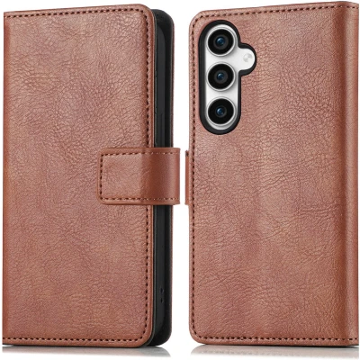 Afbeelding van iMoshion Hoesje Geschikt voor Samsung Galaxy S23 FE Met Pasjeshouder Luxe Bookcase Bruin