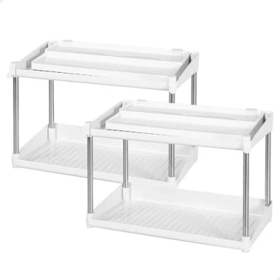 Afbeelding van Keukenkast Organiser Max Home Wit 2 Planken Stuks 37,5 x 25,5 19 cm