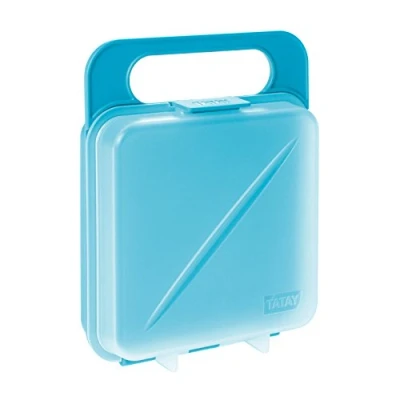 Afbeelding van TATAY Sandwichbox, BPA vrij, herbruikbaar, vaatwasser en magnetronbestendig, invriezen bij 40 C, 1 stuk, turquoise. Afmetingen: 14 x 4 18 cm