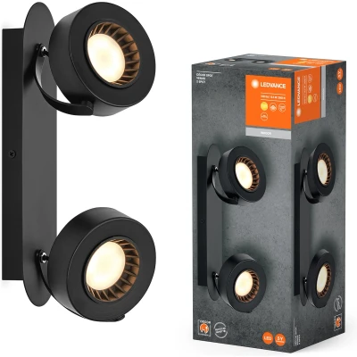 Afbeelding van LEDVANCE DECOR SPOT VENUS, 10,5W, 450lm, zwart, spot, verstelbare koppen, veelzijdig gebruik, interieurspot, warm witte lichtkleur, hoogwaardige optiek, eenvoudige installatie