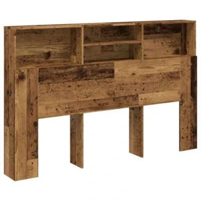 Afbeelding van vidaXL Hoofdbordkast 160x19x103,5 cm bewerkt hout oud houtkleurig