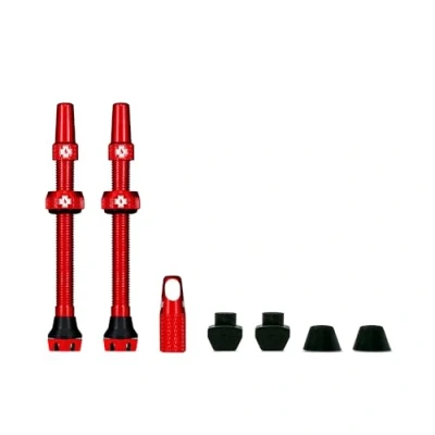 Image de Muc Off Valves Presta Tubeless V2 44 mm de Vélo Anti Fuite Qualité Supérieure avec Outil Démonte Obus Valve Intégré Rouge