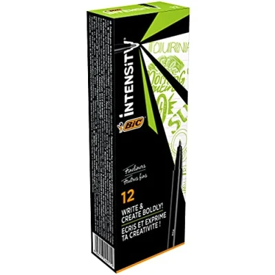 Afbeelding van BIC Intensity Fineliner Pens Licht groen, doos van 12 stuks