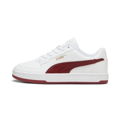 Afbeelding van Puma Caven Sneakers laag, Heren, Maat: 43, White intense red gold Kunststof/ textiel