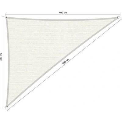 Afbeelding van Shadow Comfort® Driehoek 90 schaduwdoek UV Bestendig Zonnedoek 3,00 x 4,00 5,00 CM Arctic White