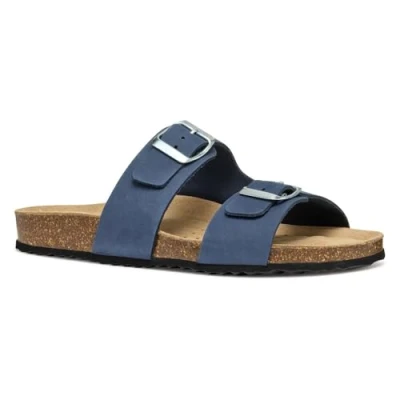 Afbeelding van Geox Brionia Muiltjes, Dames, Maat: 36, Navy Leer