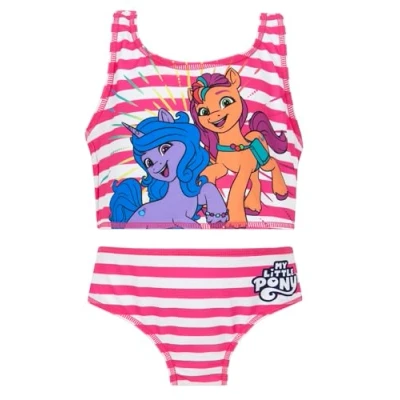 Afbeelding van My Little Pony badpak voor meisjes, 2 delig zomer, zwempak dames, Roze