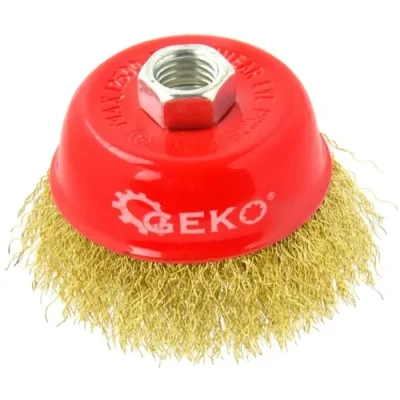 Afbeelding van GEKO Brass Crimped Wire Cup Brush 75mm M14