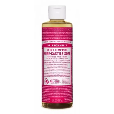 Afbeelding van Dr. Bronner&#039;s Vloeibare Zeep Rose 240 ml