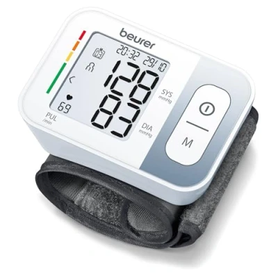 Afbeelding van Beurer BC 28 Bloeddrukmeter pols Hartslagmeter Onregelmatige hartslag Risico indicator 2 Gebruikersgeheugen Manchet 14 17,5 cm Reisformaat Incl. batterijen 5 Jaar garantie Wit