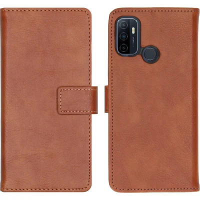Afbeelding van iMoshion Hoesje Geschikt voor Oppo A53s / A53 Met Pasjeshouder Luxe Bookcase Bruin