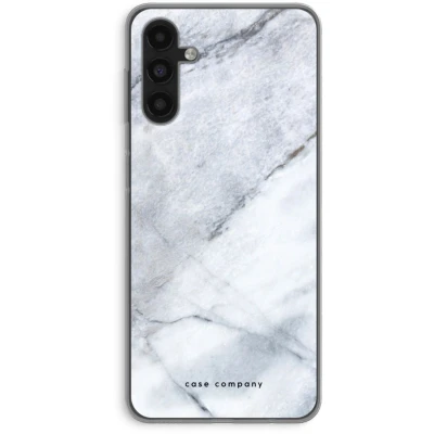 Afbeelding van Case Company® hoesje geschikt voor Samsung Galaxy A04s Witte marmer Soft Cover Telefoonhoesje Bescherming aan alle Kanten en Schermrand