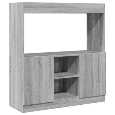 Image de vidaXL Buffet haut sonoma gris 92x33x100 cm bois d&#039;ingénierie855129