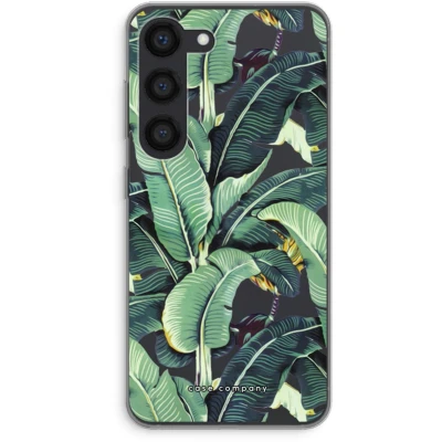 Afbeelding van hoesje geschikt voor Samsung Galaxy S23 Bananenbladeren Soft Cover Telefoonhoesje Bescherming aan alle Kanten en Schermrand