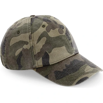 Afbeelding van Beechfield Vintage pet laag profiel B655 Jungle Camo