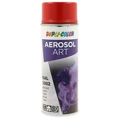 Afbeelding van Dupli Color Aerosol Art Lak Spuitlak Geschikt Voor allerlei materialen Binnen &amp; Buiten Hoogglans RAL 3002 Karmijnrood