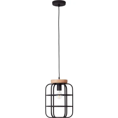 Afbeelding van hanglamp Gwen Hout Zwart Brilliant