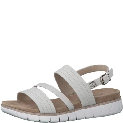 Afbeelding van s.Oliver Sandalen met sleehak, Dames, Maat: 40, Beige Kunststof