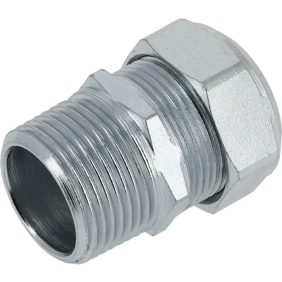Afbeelding van Bonfix Staalverzinkte knelfitting Puntstuk 106 buitendraad x knel 3/4 15mm