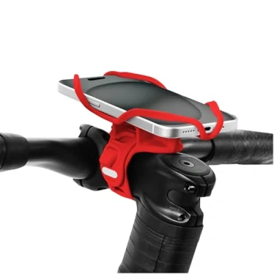 Afbeelding van Bone Bike Tie 5 Pro Telefoonhouder voor fiets op stuurpen, compatibel met iPhone 16/Pro/Pro Max 4,7 7,2 inch, ultralicht, fietsen en motorfietsen, ontworpen racefietsen, rood