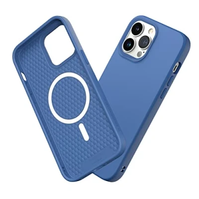 Afbeelding van RHINOSHIELD Hoesje compatibel met [iPhone 13 Pro Max] SolidSuit Magsafe dunne hoes schokabsorberende technologie en premium matte afwerking kobaltblauw