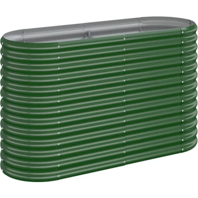 Afbeelding van Plantenbak 114x40x68 cm gepoedercoat staal groen