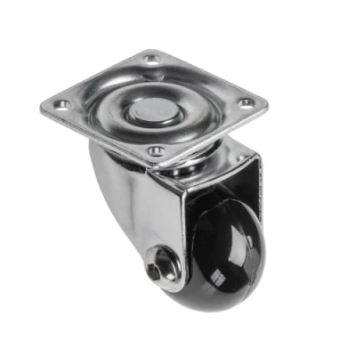 Afbeelding van GTV BRAZYLIA meubelrol zonder blokkering zwenkwielen voor meubels staal/PC/PU Diameter 75 mm 360 graden draaibare wielen Totale belasting per rol 64 kg Zwart